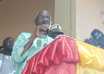 Route Kankan-Kérouané, referendum du 21 septembre : le PM Amadou Oury Bah s’exprime à Kankan.