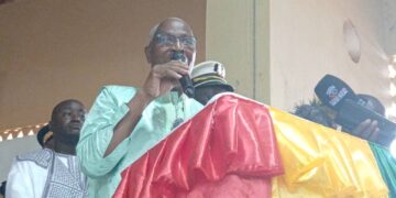 Route Kankan-Kérouané, referendum du 21 septembre : le PM Amadou Oury Bah s’exprime à Kankan.