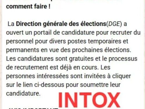 DGE Guinée : Attention à ce faux et frauduleux lien qui pourrait vous nuire