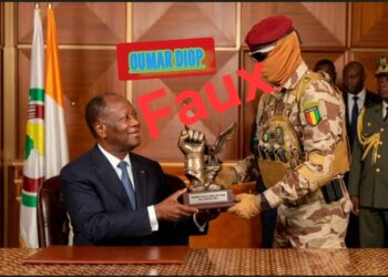 Faux : le président ivoirien ADO n’a pas donné de trophée aux Forces spéciale guinéennes